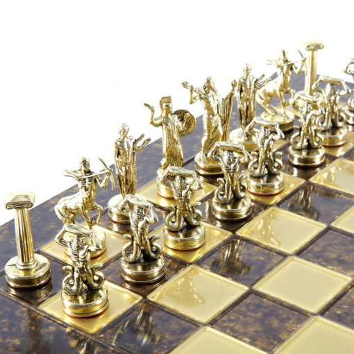 Šah Komplet Grčka Mitologija - Braon 36cm