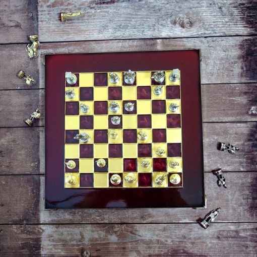 Šah Komplet Corinth Bordo 28cm