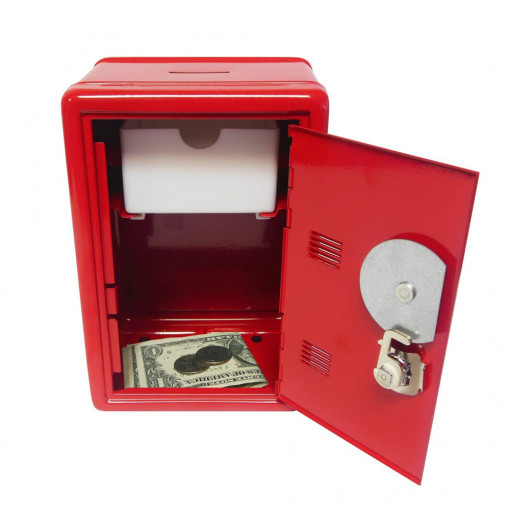 Metalni Trezor - Kasica Crvena