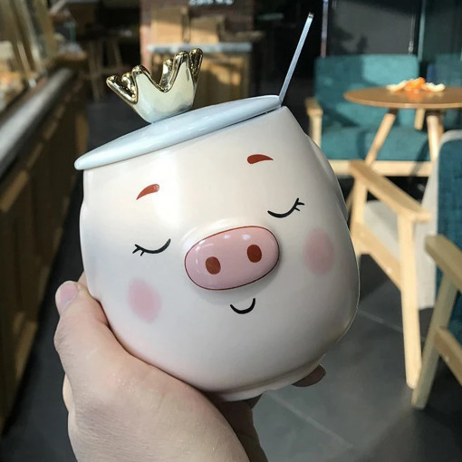 Šolja Uspavano Prase Roza