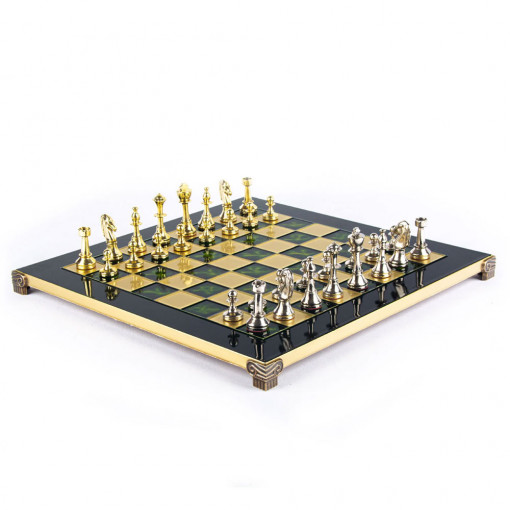Šah Komplet - Metal Klasik Zeleni 36cm
