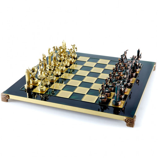 Šah Komplet Grčka Mitologija Zeleni 36cm