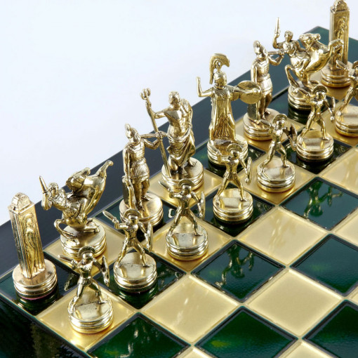 Šah Komplet Grčka Mitologija Zeleni 36cm