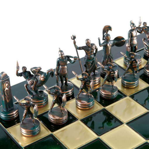 Šah Komplet Grčka Mitologija Zeleni 36cm