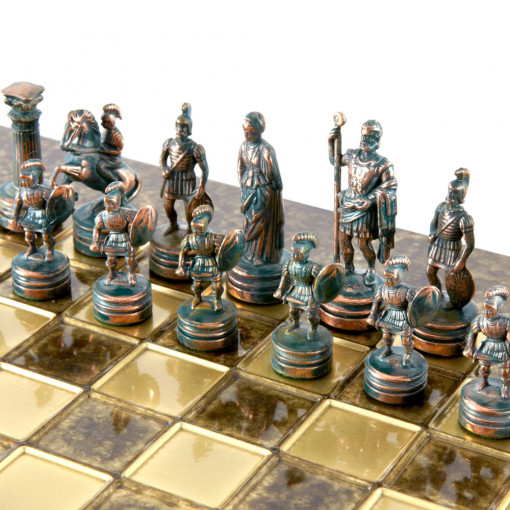Šah Komplet Grčko - Rimsko Carstvo Braon 28cm