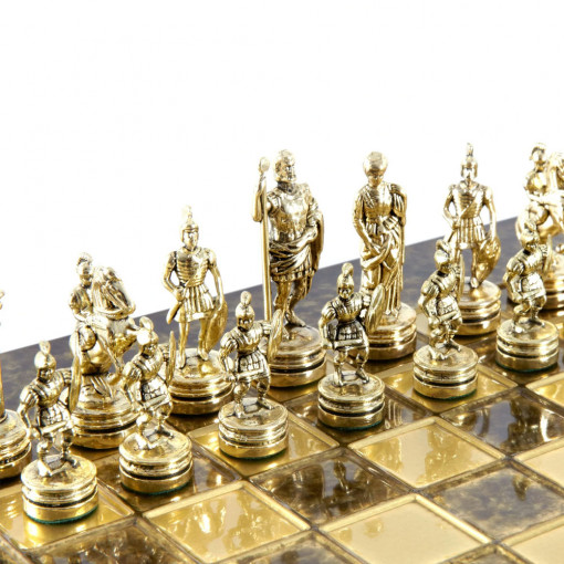 Šah Komplet Grčko - Rimsko Carstvo Braon 28cm