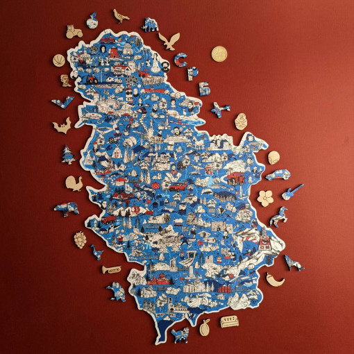 Drvena Slagalica Mapa Srbije