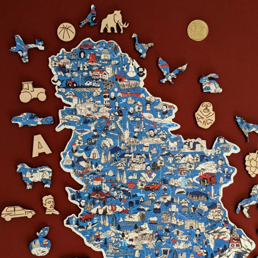 Drvena Slagalica Mapa Srbije - Junior