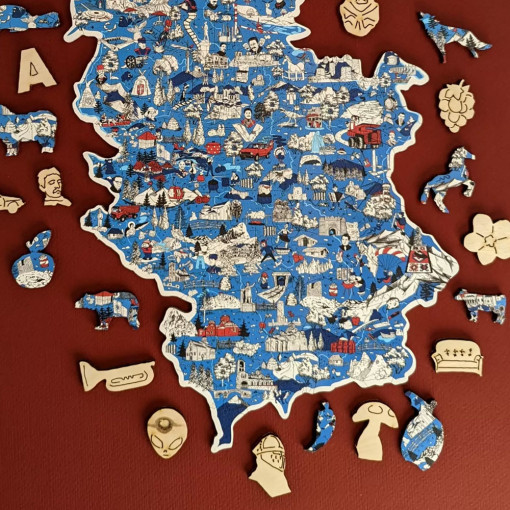 Drvena Slagalica Mapa Srbije - Junior