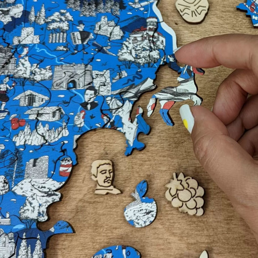 Drvena Slagalica Mapa Srbije - Junior