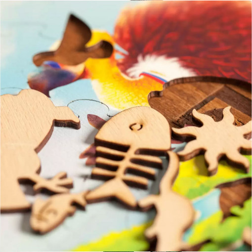 Drvena Slagalica Beloglavi Sup