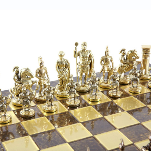 Šah Komplet Grčko Rimsko Carstvo Braon 44cm