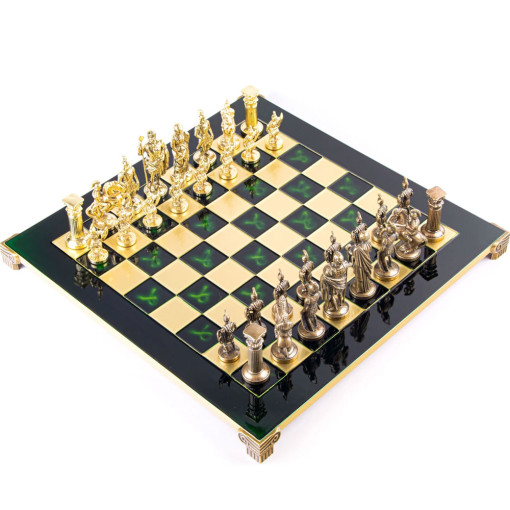 Šah Komplet Grčko Rimsko Carstvo Zeleni 44cm
