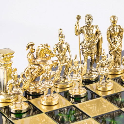 Šah Komplet Grčko Rimsko Carstvo Zeleni 44cm