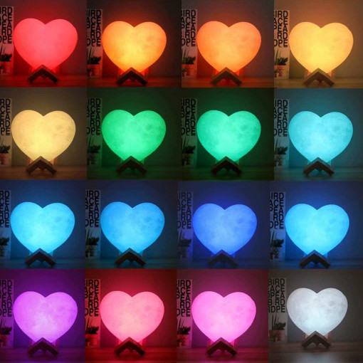3D Srce Lampa 18cm