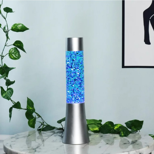 Mini Glitter Lampa Silver