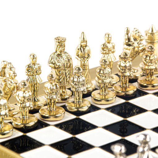 Šah Vizantijsko Carstvo Crno-Bela 20cm