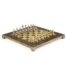 Šah Komplet - Metal Klasik Braon 28cm