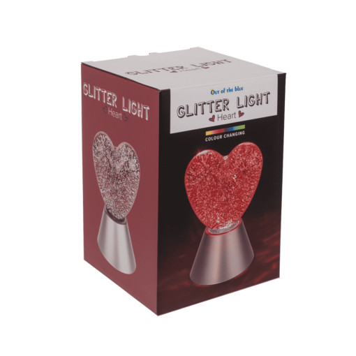 Glitter Srce Lampa